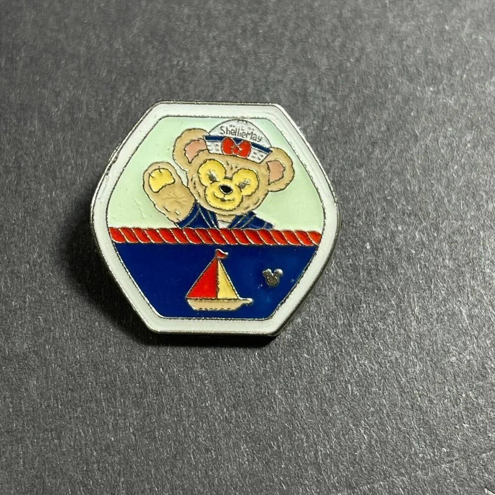 Disney Shellie May Trading Pin Hidden Mickey Teddy Bear Carousel Brooch Jewelry